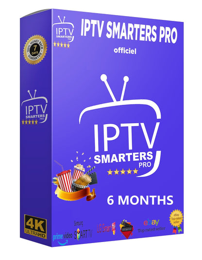 Subscription 6 Months IPTV SMARTERS PRO / ABONNEMENT SMARTERS PLAYER LITE 6 MOIS